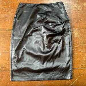 Grace Karin Black Ruched Pencil Skirt